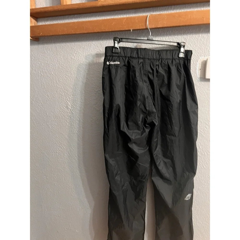 Columbia Omni-Shade Pants Mens Size Large  Black Rain Waterproof Elastic Waist